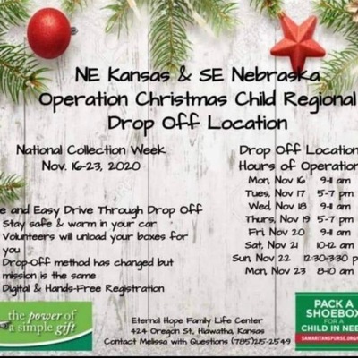 Operation Christmas Child dropoff schedule