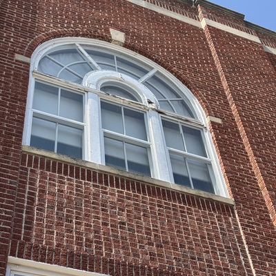 Auditorium window needing repair