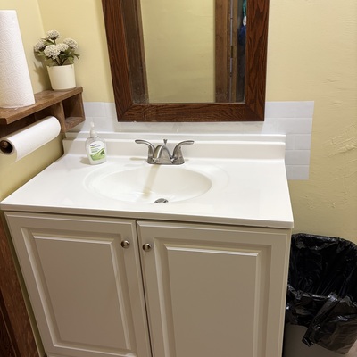 updated bathroom vanity