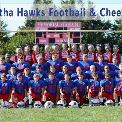 2022 5th and 6th grade football players and cheerleaders
