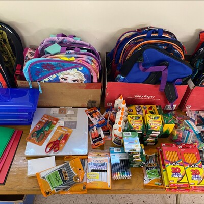 School supplies donation