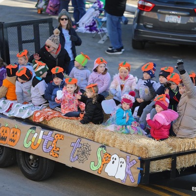 Happy Days had their first float in the afternoon Halloween parade!
