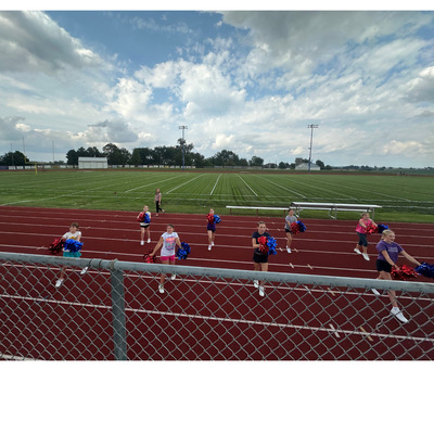 Practicing on the track