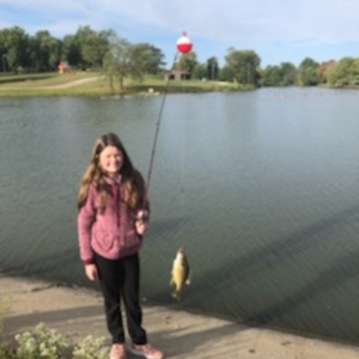 A successful 2020 Youth Fishing Derby participant!!