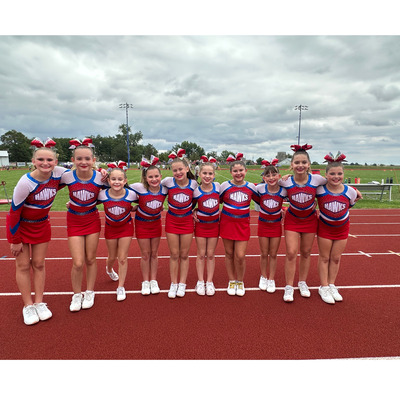 We love cheering at the 5th/6th grade football games!