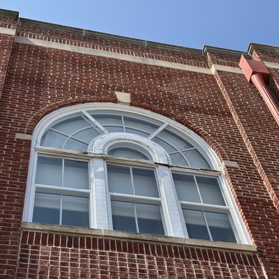 Auditorium window needing repair